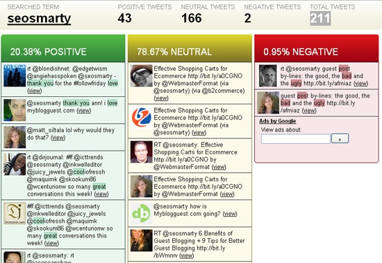 Twitrratr: sentiment analysis