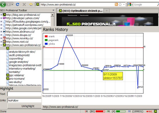 SEO professional toolbar tracking