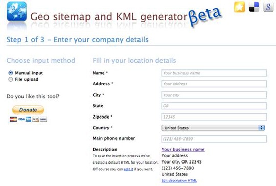 Local Search Recipe: Making KML Files and GEO Sitemaps Are a Piece of Cake.