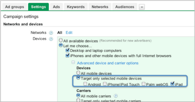 Google Officially Enables iPad AdWords Targetting