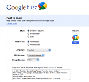 Google Releases Official Buzz Share Buttons