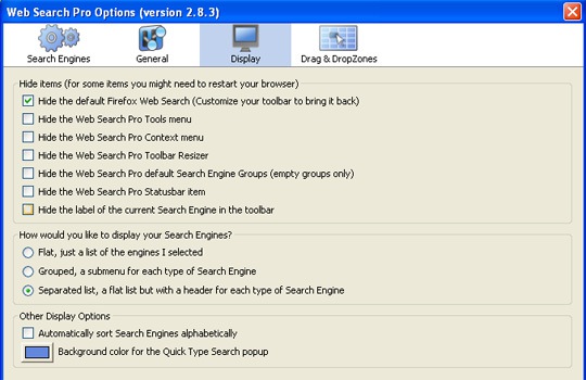 Better Search with Web Search Pro (FireFox)