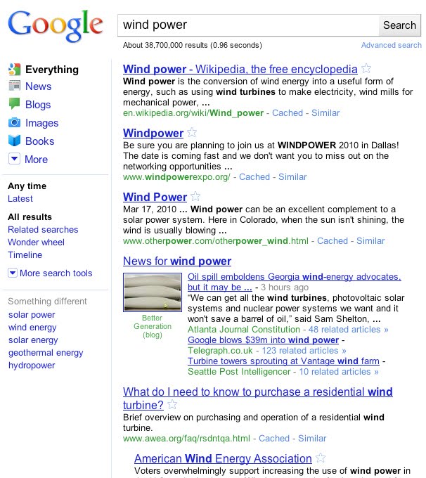 Google Gives its Search Results Pages the Bing Look