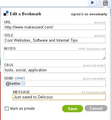 Various Extensions to Use Delicious from Google Chrome Browser