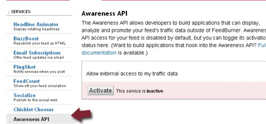Enable Awareness API