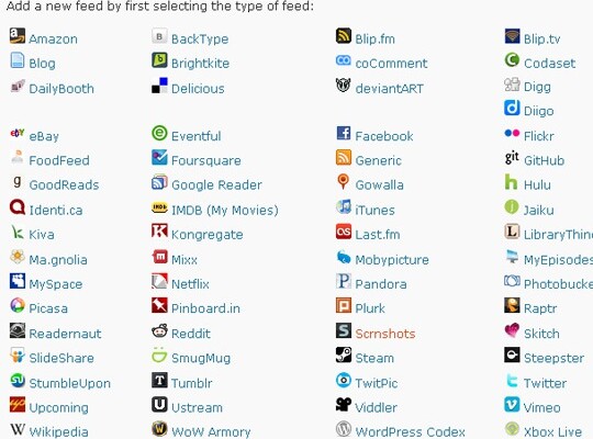 Create Your Social Media Life Stream at WordPress Blog
