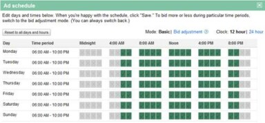 AdWords to Sunset Custom Shape Targeting