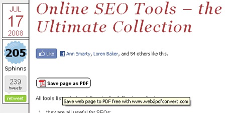 PDF button