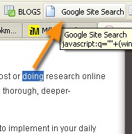 Google site search - Milly's Bookmarklets