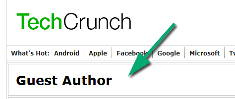 Guest posts at TechCrunch