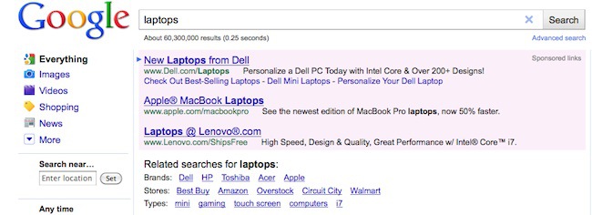 Google’s “Related Searches” Now Include Brands, Types, and Stores in Results