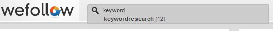 Wefollow Keyword Suggest