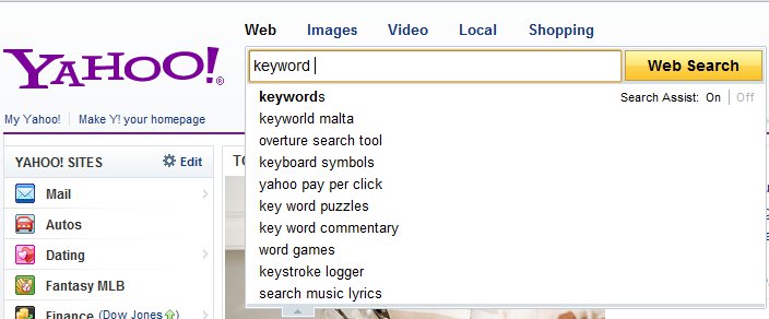 Yahoo Keyword Suggest