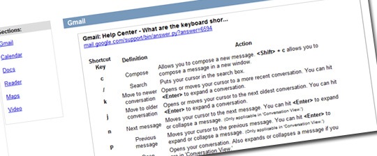 Google Keyboard Shortcuts