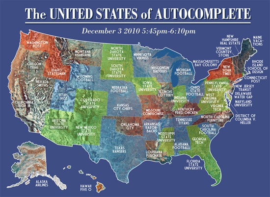 Google Suggest - USA Map
