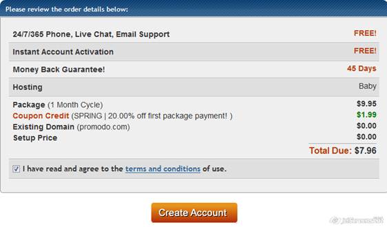 Hostgator checkout process