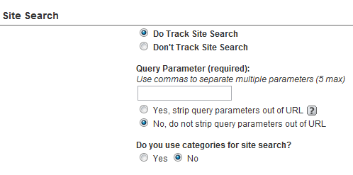 Track site search
