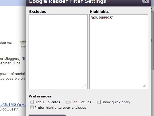 Highlight Your Brand Name in Google Reader Search Results
