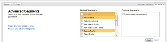 Advanced segments