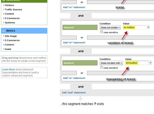 Creating Advanced Segments In Google Analytics: Filtering Out Branded Keyword