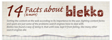 Blekko Releases “14 Fact” Infographic