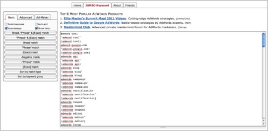 Jumbo Keyword Tool
