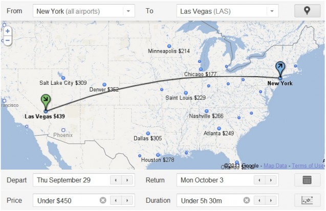 Google Flight Search