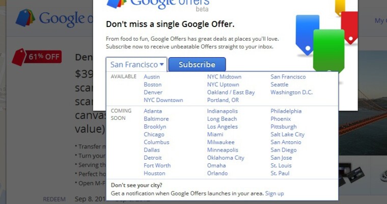 Groupon in the Crosshairs: Google Offers Launches in Five New Cities