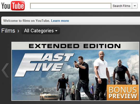 YouTube Rental Service Launches in the UK & Challenges LoveFilm
