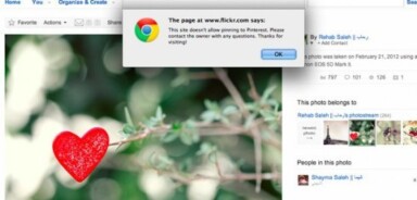 Flickr Enables Users to Block Pinterest Pinning