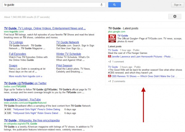 google plus content replaces ads