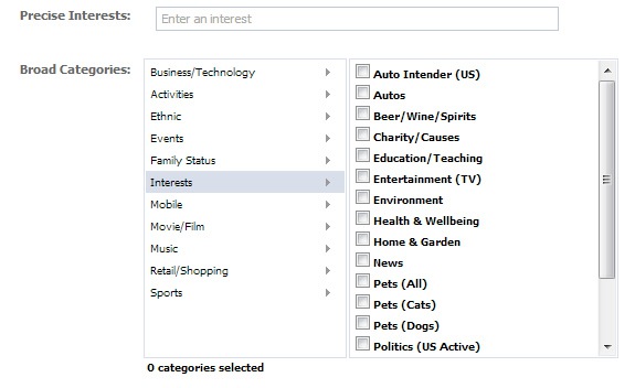 Facebook Search Factor Interests