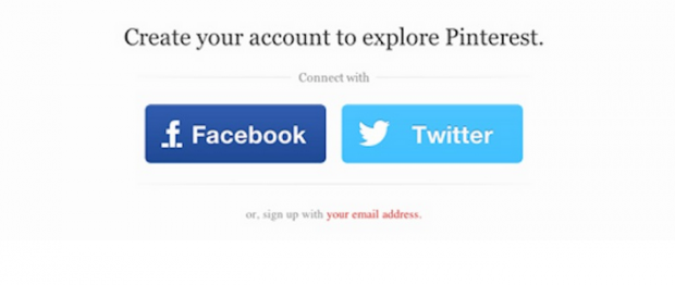 Pinterest easy signup.