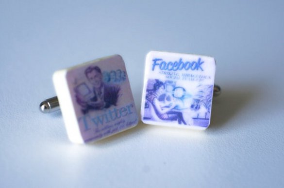 Facebook cufflinks