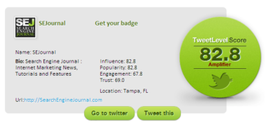 TweetLevel: Making Sense of Twitter Influence Beyond SEO