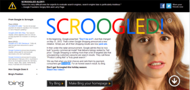 Bing Scroogled Google