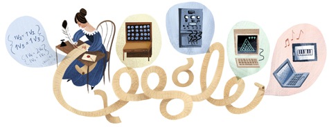 Google doodle celebrates 197th Ada Lovelace birthday.