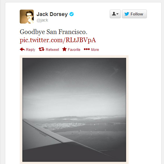 Jack Dorsey's Twitter image