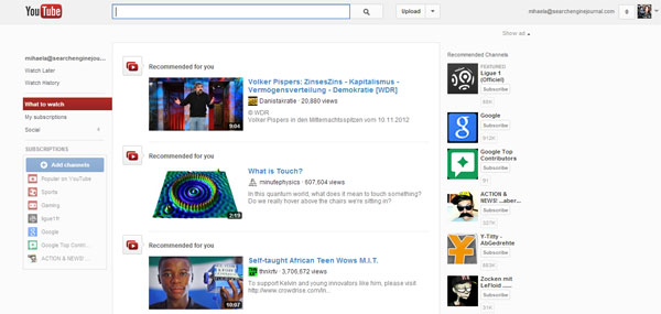 YouTube redesigned