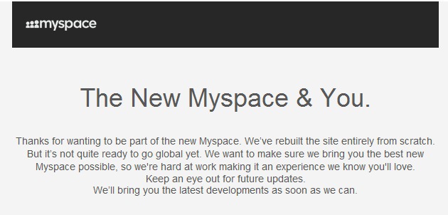 Have You Been Invited to the NEW Myspace Yet?