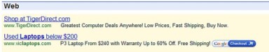 Google URL Parameter Blocks Adwords in Google Search