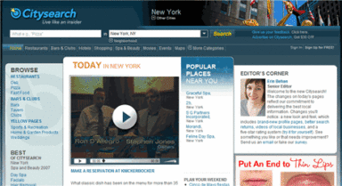 Citysearch Updates & Adds Video