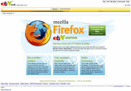 eBay & Firefox Launch eBay Browser