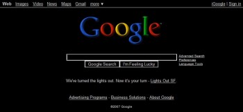 Google Runs Black Homepage For a Day