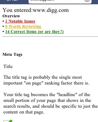 SEO Automatic Tool: Now for the iPhone