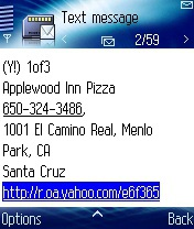 Yahoo Mobile’s SMS Text Message Search