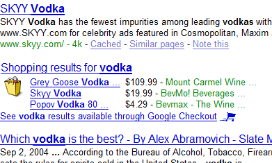 Google Serving Vodka in Search Results Despite AdWords Ban on Liquor
