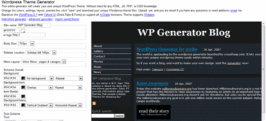 Instant WordPress Theme Generator