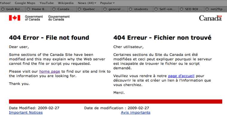 Canada Revenue Agency Wastes Tax Dollars On Broken Ad Campaign