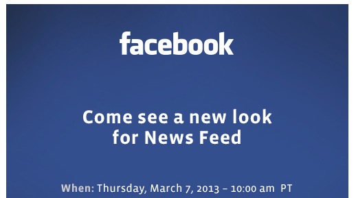 Facebook News Feed Invite